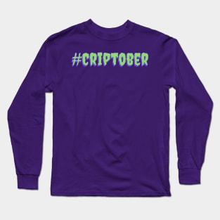 #Criptober (Green & Purple) Long Sleeve T-Shirt